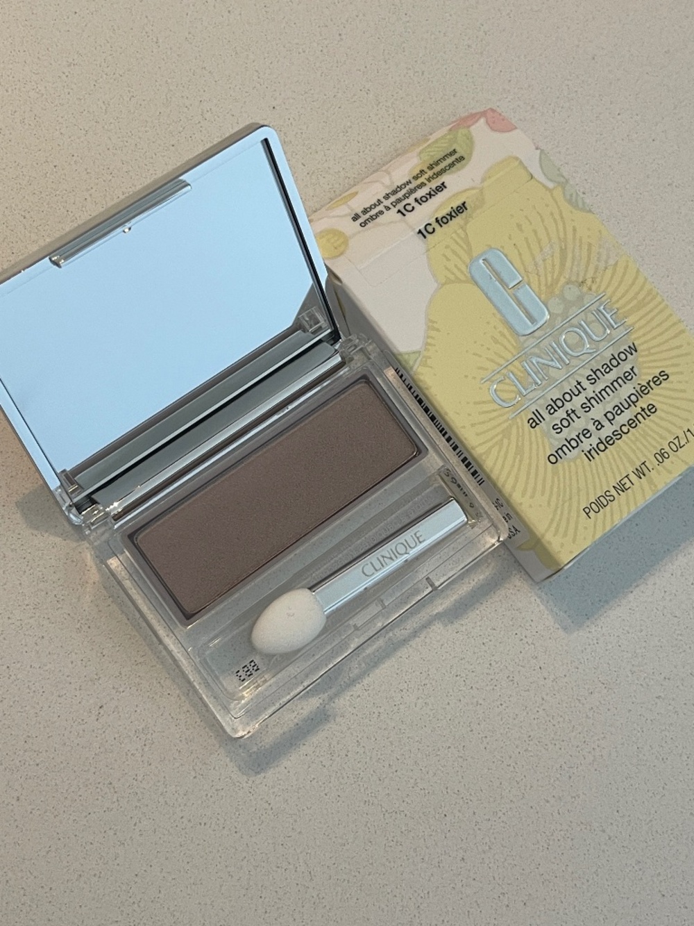 NEW Clinique All About Shadow Soft Shimmer Single Eyeshadow - 1C Foxier 1.9g